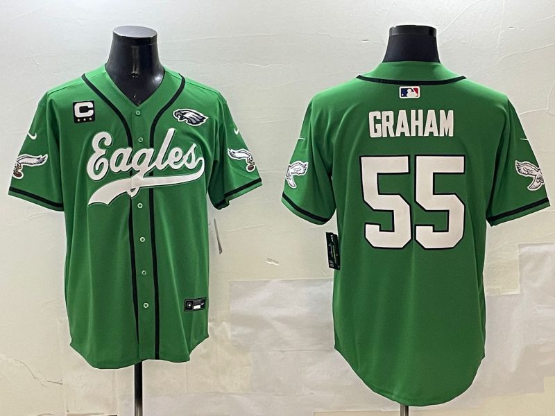 Men Philadelphia Eagles 55 Graham Green three generations Jointly Name 2025 Nike Limited NFL Jersey style 6